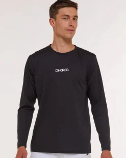 DHaRCO Tops*Mens Long Sleeve Tech Tee | Stealth