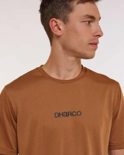 DHaRCO Tops*Mens Short Sleeve Tech Tee | Caramel
