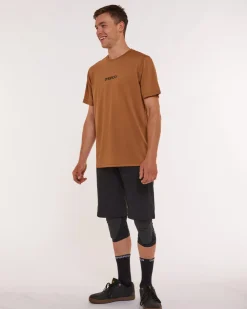 DHaRCO Tops*Mens Short Sleeve Tech Tee | Caramel