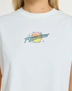 DHaRCO Tops*Womens Cotton Crop | Decade of White Decade of DHaRCO White