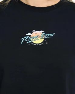 DHaRCO Tops*Womens Cotton Crop | Decade of Black Decade of DHaRCO Black
