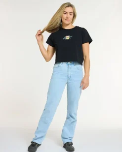 DHaRCO Tops*Womens Cotton Crop | Decade of Black Decade of DHaRCO Black