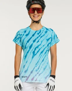 DHaRCO Tops*Womens Short Sleeve Jersey | Aqua Tiger