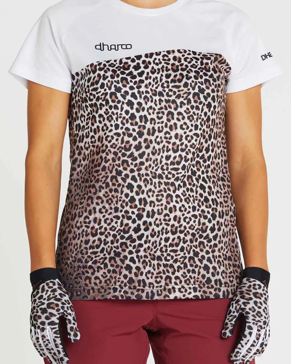 DHaRCO Tops*Womens Short Sleeve Jersey | Leopard