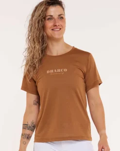 DHaRCO Tops*Womens Short Sleeve Tech Tee | Caramel
