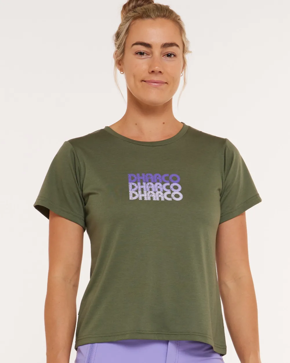 DHaRCO Tops*Womens Short Sleeve Tech Tee | Garigal Green