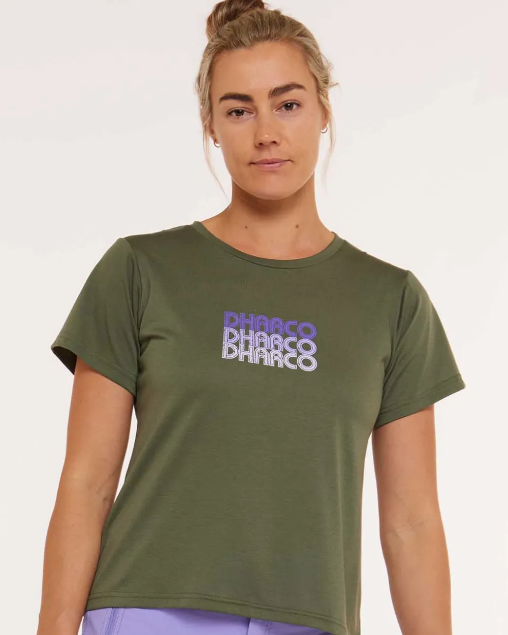 DHaRCO Tops*Womens Short Sleeve Tech Tee | Garigal Green