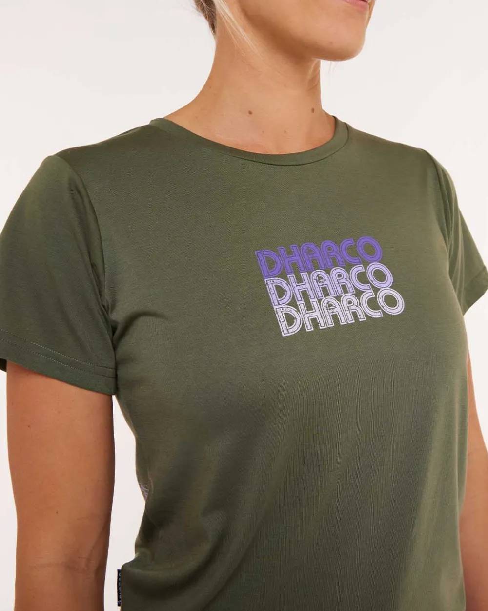 DHaRCO Tops*Womens Short Sleeve Tech Tee | Garigal Green