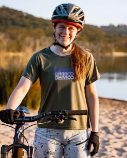 DHaRCO Tops*Womens Short Sleeve Tech Tee | Garigal Green
