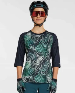 DHaRCO Tops*Womens 3/4 Sleeve Jersey | Burnt Brandy