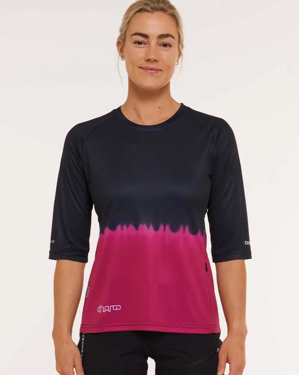 DHaRCO Tops*Womens 3/4 Sleeve Jersey | Cherry Dip