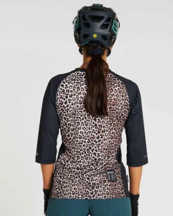 DHaRCO Tops*Womens 3/4 Sleeve Jersey | Leopard