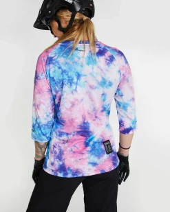 DHaRCO Tops*Womens 3/4 Sleeve Jersey | Tie Dye