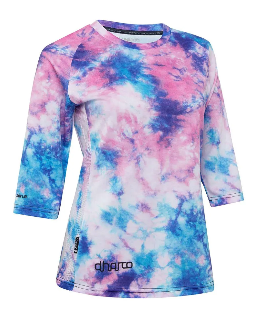 DHaRCO Tops*Womens 3/4 Sleeve Jersey | Tie Dye