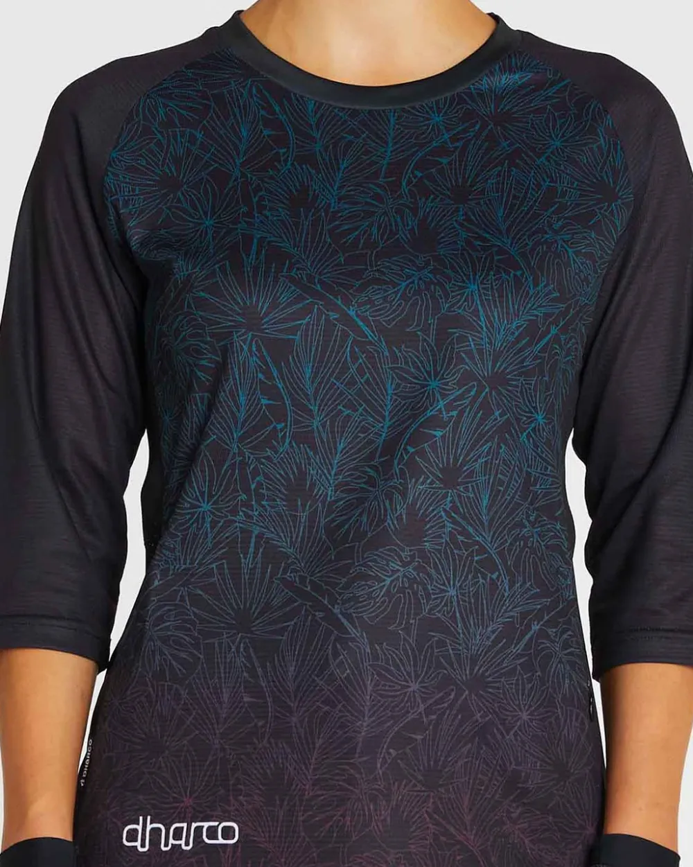 DHaRCO Tops*Womens 3/4 Sleeve Jersey | Tropical Fade