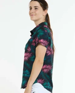 DHaRCO Tops*Womens Tech Party Shirt | Dark Fern