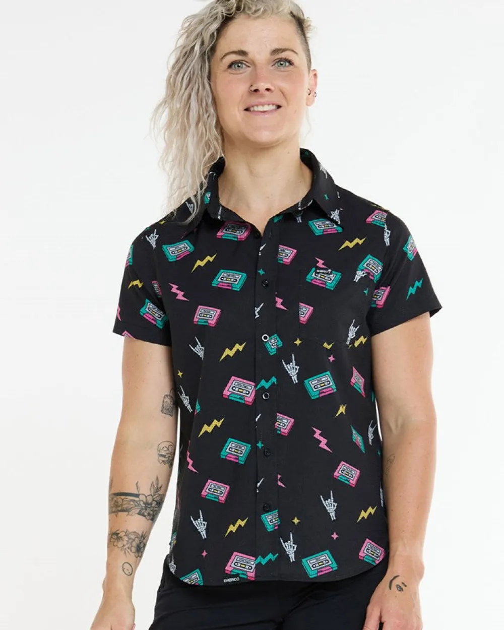 DHaRCO Tops*Womens Tech Party Shirt | Mix Tape